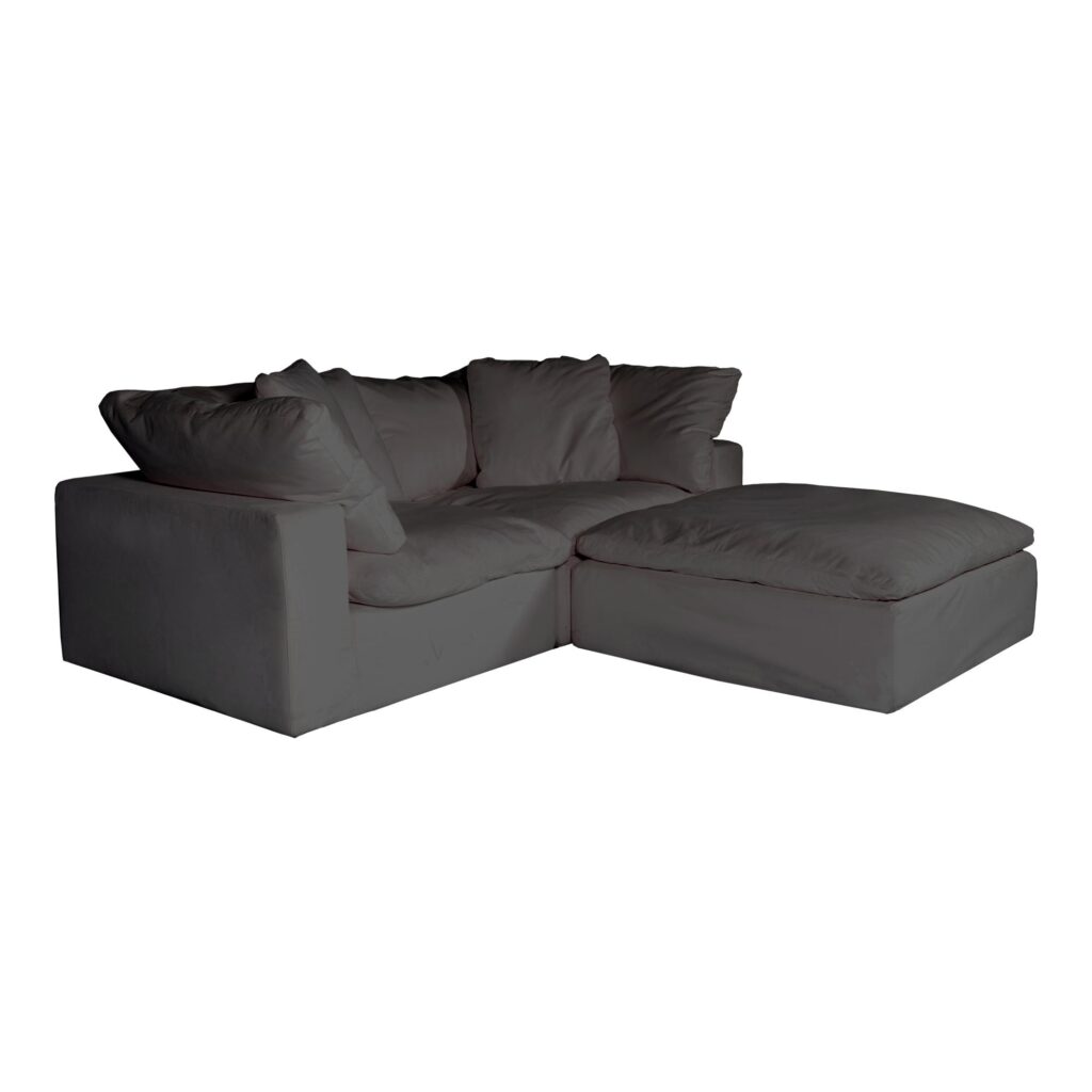 Clay Nook Modular Sectional Livesmart Fabric Light Grey - Image 2