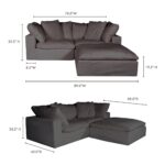 Clay Nook Modular Sectional Livesmart Fabric Light Grey YJ-1009-29 YJ 1009 29 70