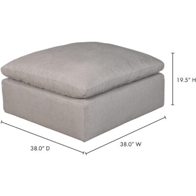 Terra Condo Ottoman Livesmart Fabric Light Grey 13 Terra Condo Ottoman Livesmart Fabric Light Grey YJ-1014-29 YJ 1014 29 70