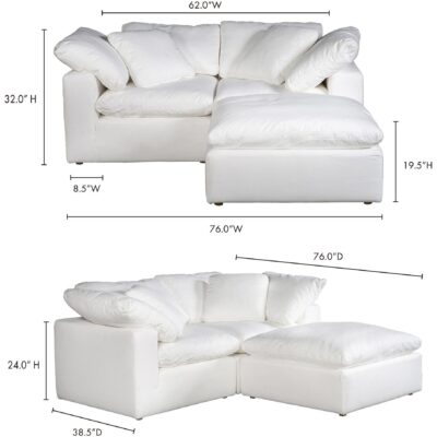 Terra Condo Nook Modular Sectional Livesmart Fabric Cream YJ-1016-05 YJ 1016 05 70