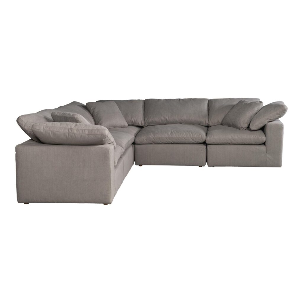 Terra Condo Classic L Modular Sectional Livesmart Fabric Light Grey YJ-1017-29 YJ 1017 29 02