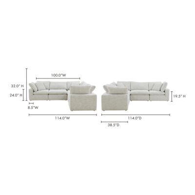Terra Condo Classic L Modular Sectional 13 Terra Condo Classic L Modular Sectional YJ-1017-49 YJ 1017 49 70