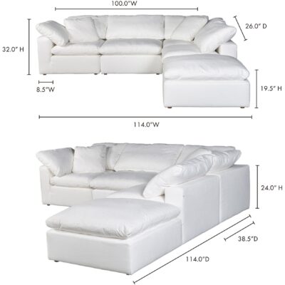 Terra Condo Dream Modular Sectional Livesmart Fabric Cream YJ-1018-05 YJ 1018 05 70