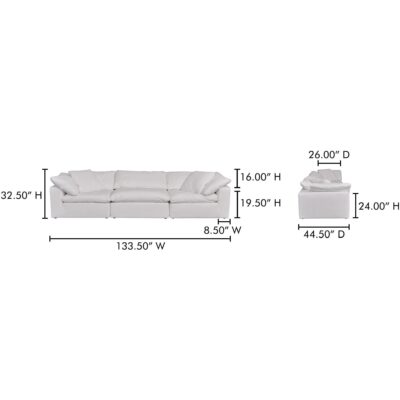 Clay Modular Sofa Performance Fabric 13 Clay Modular Sofa Performance Fabric YJ-1026-05 YJ 1026 05 70
