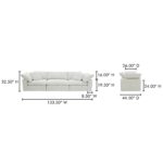 Clay Modular Sofa Performance Fabric YJ-1026-49 YJ 1026 49 70