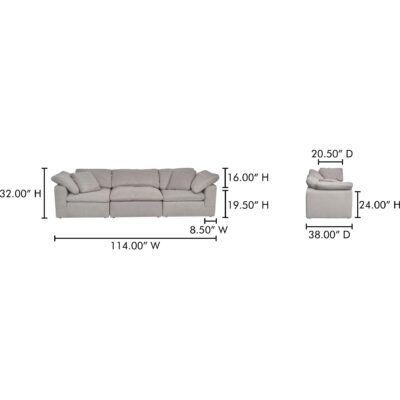 Terra Modular Sofa Performance Fabric 13 Terra Modular Sofa Performance Fabric YJ-1027-29 YJ 1027 29 70
