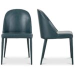 Burton Dining Chair Dark Teal Vegan Leather (Set Of 2) YM-1002-36 YM 1002 36 81