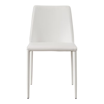 Nora Dining Chair White Vegan Leather-Set Of Two 13 Nora Dining Chair White Vegan Leather-Set Of Two YM-1004-18 YM 1004 18