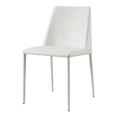 Nora Dining Chair White Vegan Leather-Set Of Two 14 Nora Dining Chair White Vegan Leather-Set Of Two YM-1004-18 YM 1004 18 01