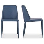 Nora Dining Chair Ocean Cavern Grey Vegan Leather (Set of 2) YM-1004-41 YM 1004 41 81