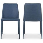 Nora Dining Chair Ocean Cavern Grey Vegan Leather (Set of 2) YM-1004-41 YM 1004 41 82