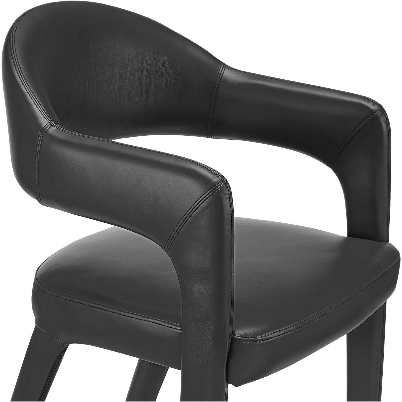 Martens Dining Chair Black Leather 7 Martens Dining Chair Black Leather - Image 7