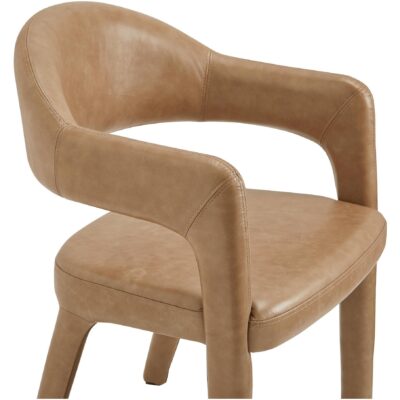 Martens Dining Chair Brown Leather YM-1009-03 YM 1009 03 Martens closeup shadsilo