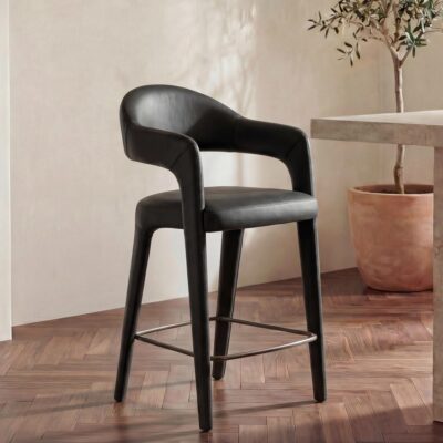 Martens Counter Stool Black Leather 4 Martens Counter Stool Black Leather YM-1010-02 YM 1010 02 10