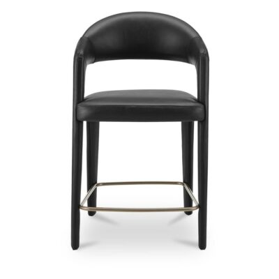 Martens Counter Stool Black Leather