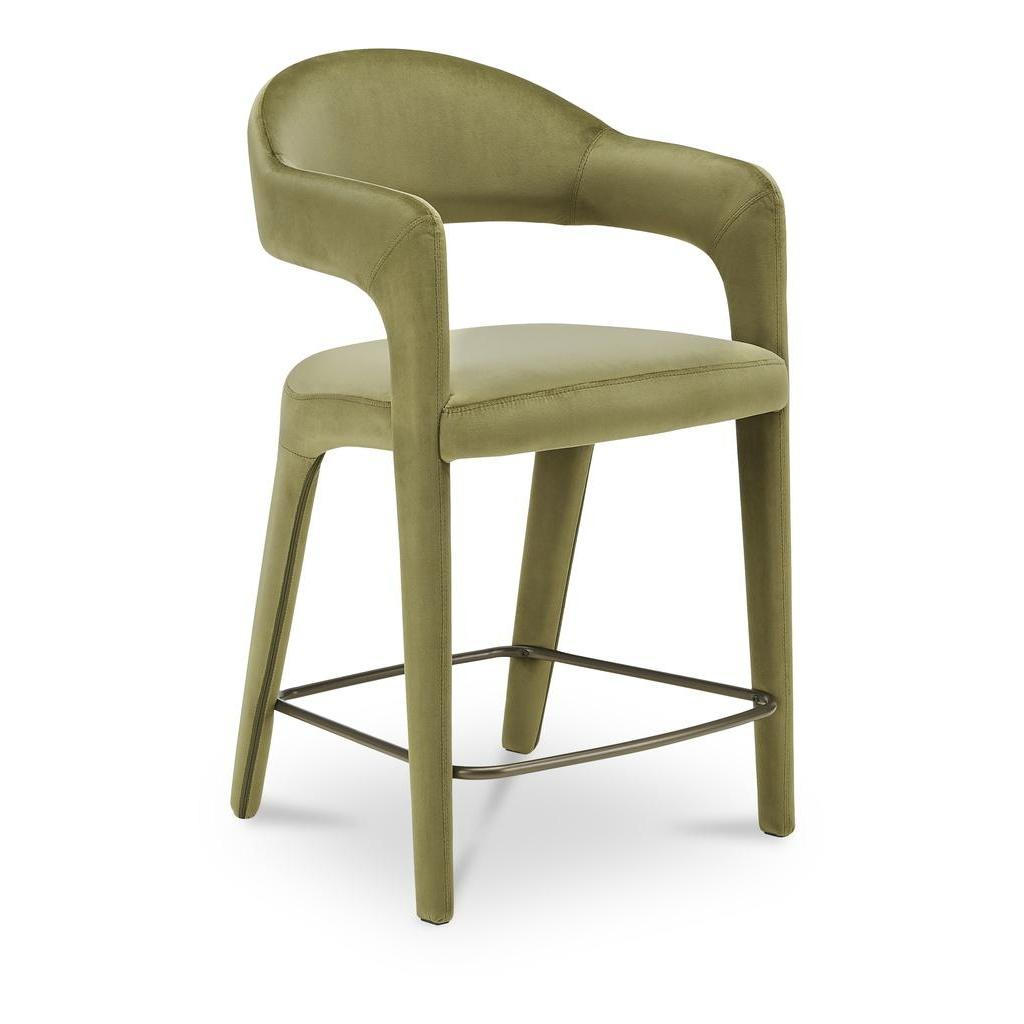 Martens Counter Stool Green Velvet 3 Martens Counter Stool Green Velvet - Image 3