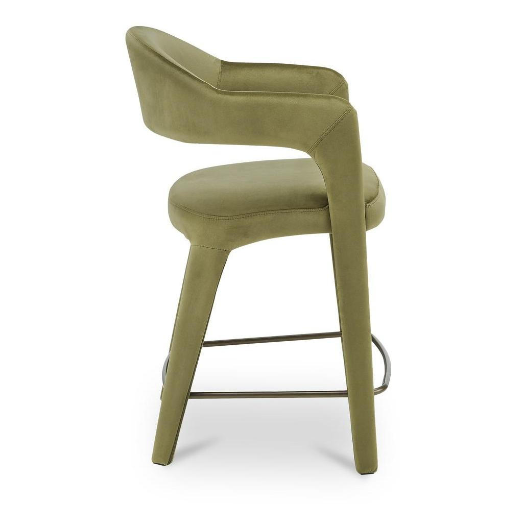 Martens Counter Stool Green Velvet 4 Martens Counter Stool Green Velvet - Image 4