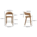 Martens Bar Stool Brown Leather YM-1011-03 YM 1011 03 70