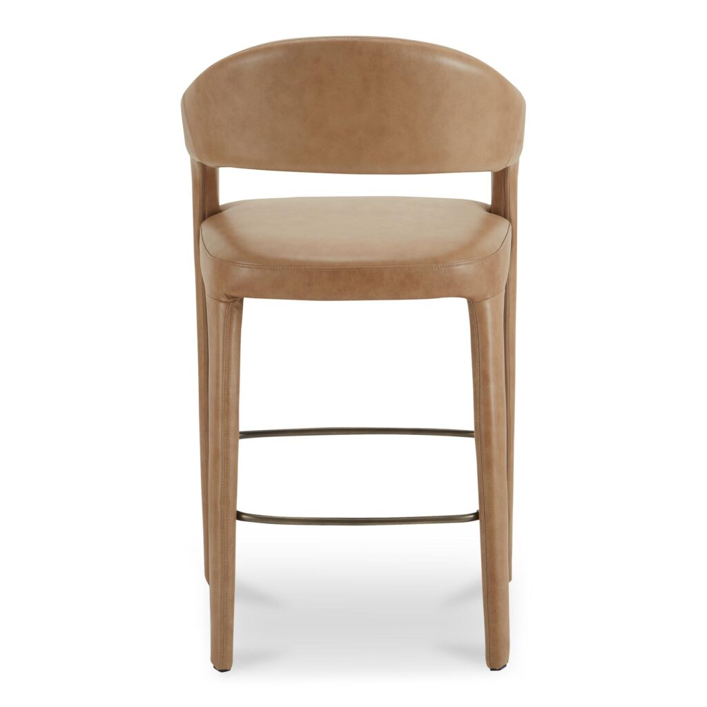 Martens Bar Stool Brown Leather - Image 4
