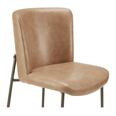 Early Dining Chair Tan Leather (Set of Two) 10 Early Dining Chair Tan Leather (Set of Two) YM-1012-03 YM 1012 03 Early closeup shadsilo
