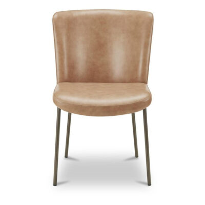 Early Dining Chair Tan Leather (Set of Two) 8 Early Dining Chair Tan Leather (Set of Two) YM-1012-03 YM 1012 03 Early front shadsilo