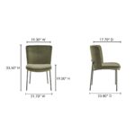 Early Dining Chair Faux Green Mohair - Set Of Two YM-1012-27 YM 1012 27 70