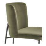 Early Dining Chair Faux Green Mohair - Set Of Two YM-1012-27 YM 1012 27 Early closeup shadsilo