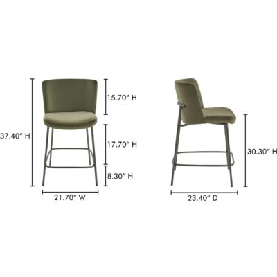 Early Counter Stool Faux Green Mohair 17 Early Counter Stool Faux Green Mohair YM-1013-27 YM 1013 27 70