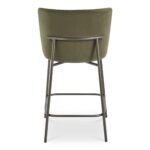 Early Counter Stool Faux Green Mohair YM-1013-27 YM 1013 27 Early back shadsilo