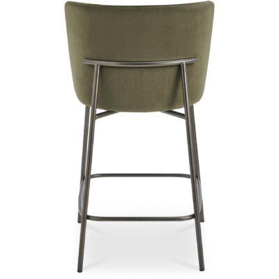 Early Counter Stool Faux Green Mohair 12 Early Counter Stool Faux Green Mohair YM-1013-27 YM 1013 27 Early back shadsilo