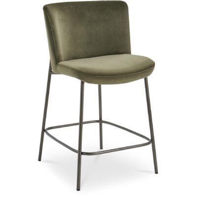 Early Counter Stool Faux Green Mohair