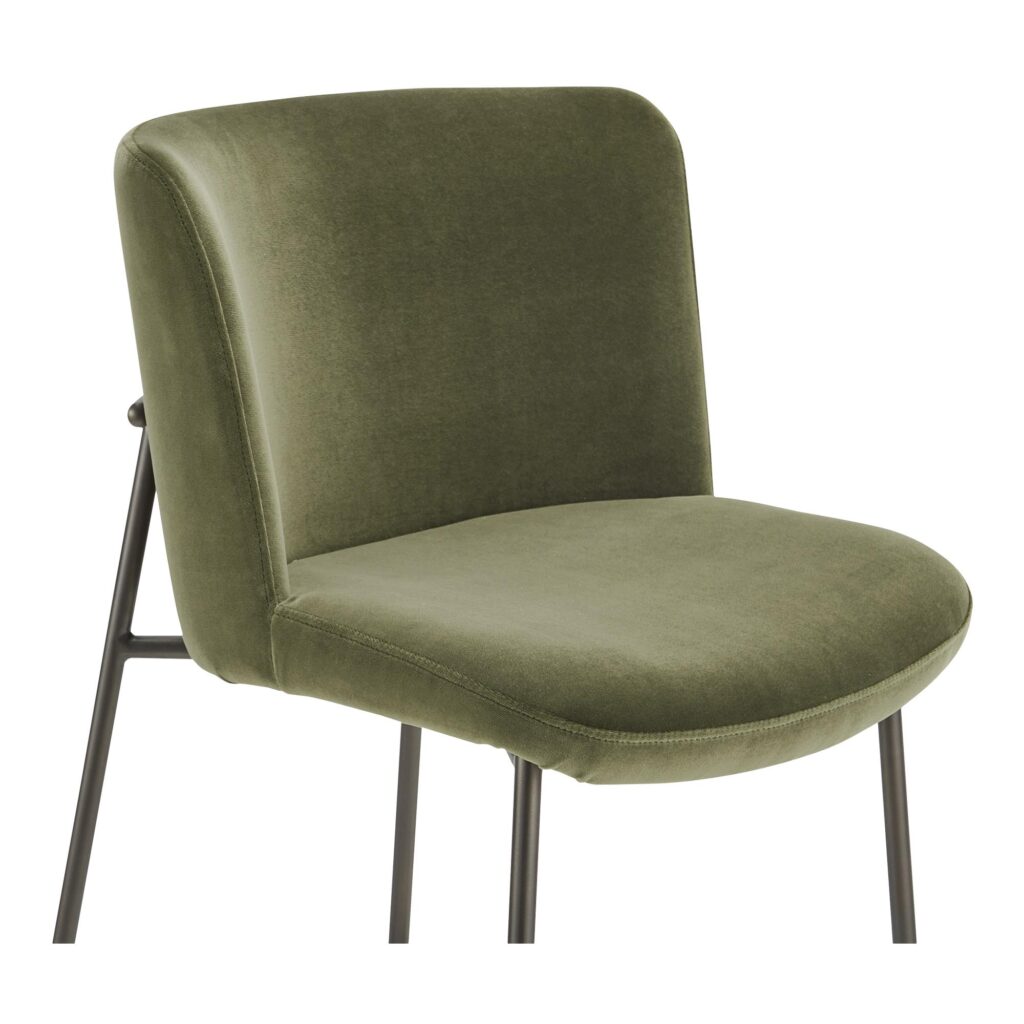 Early Bar Stool Faux Green Mohair - Image 5