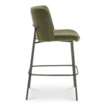 Early Bar Stool Faux Green Mohair YM-1014-27 YM 1014 27 Early side right shadsilo