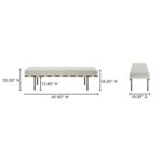 Carson Dining Bench Beige YM-1016-34 YM 1016 34 70