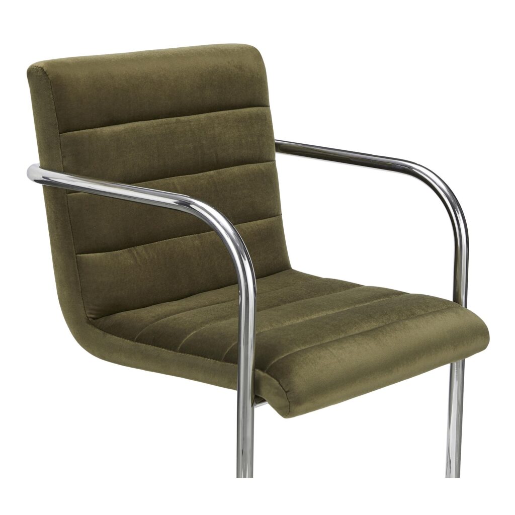 Pedro Dining Chair Green Mohair Set of Two - Image 6