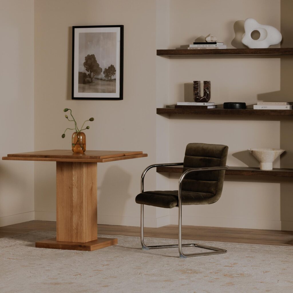 Pedro Dining Chair Dark Brown Leather Set of Two - Image 8