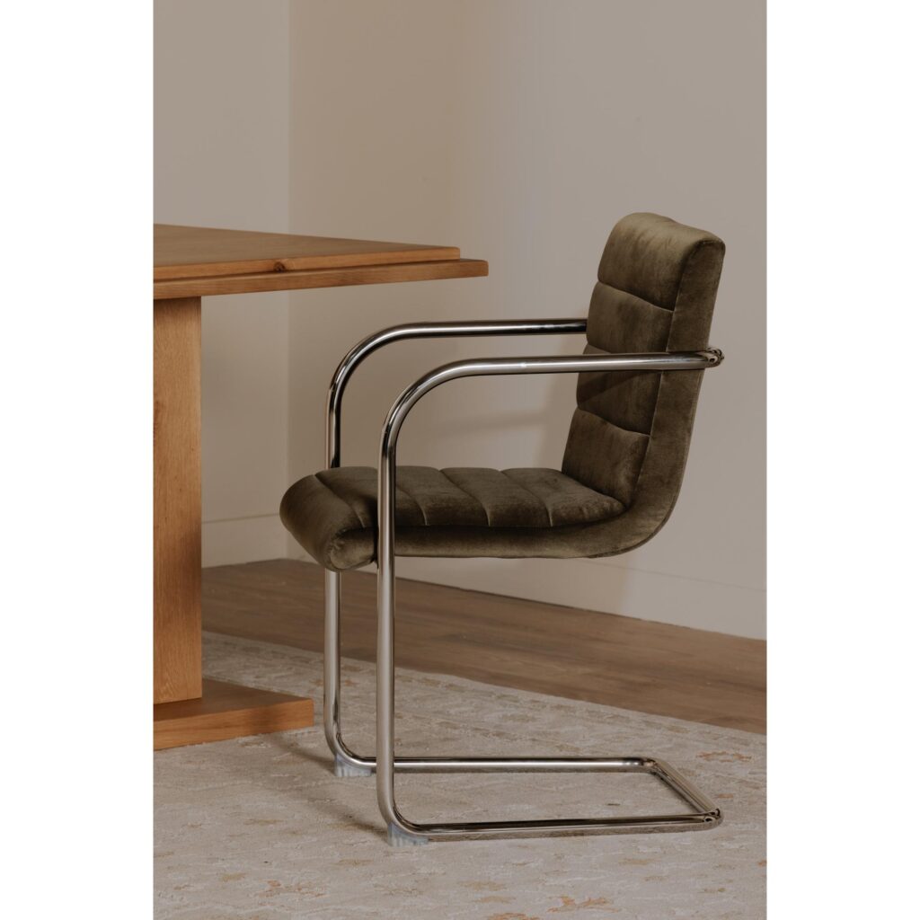 Pedro Dining Chair Dark Brown Leather Set of Two - Image 7