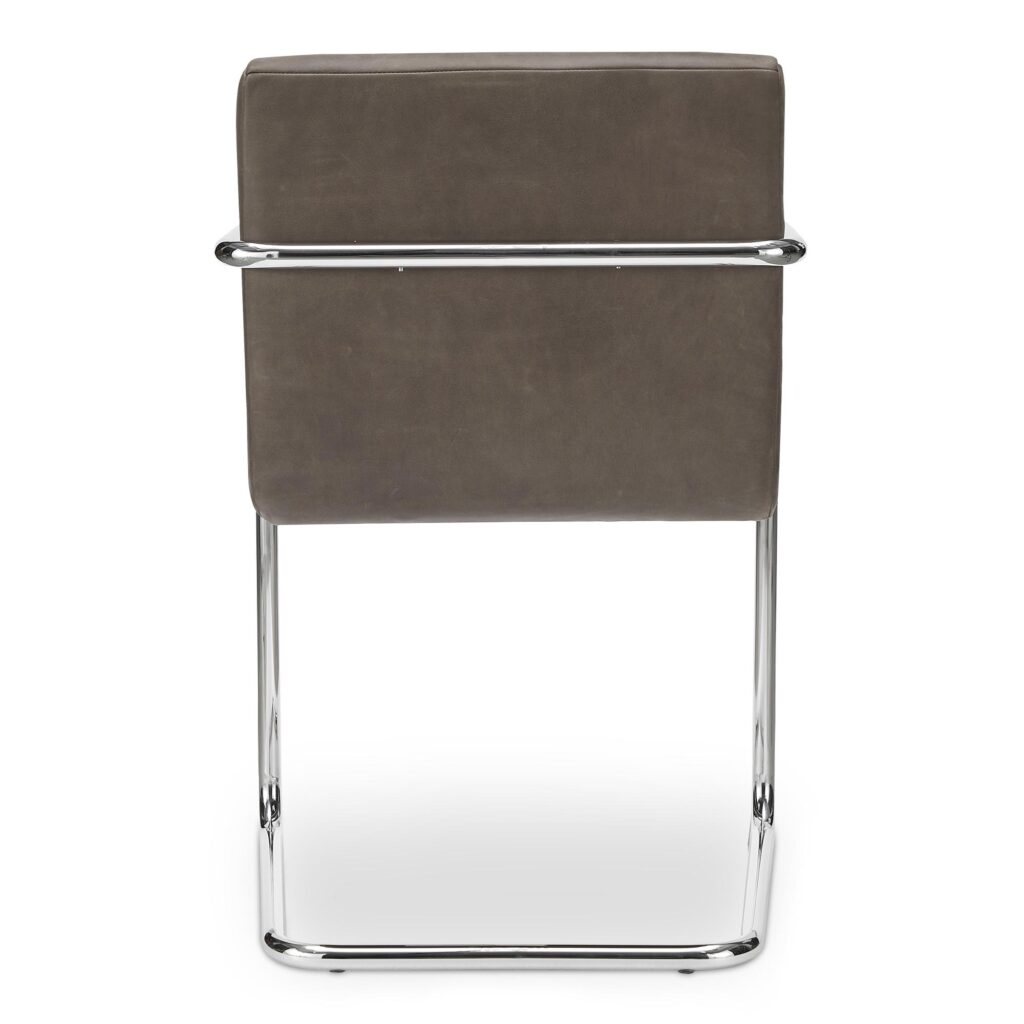 Pedro Dining Chair Dark Brown Leather Set of Two - Image 5