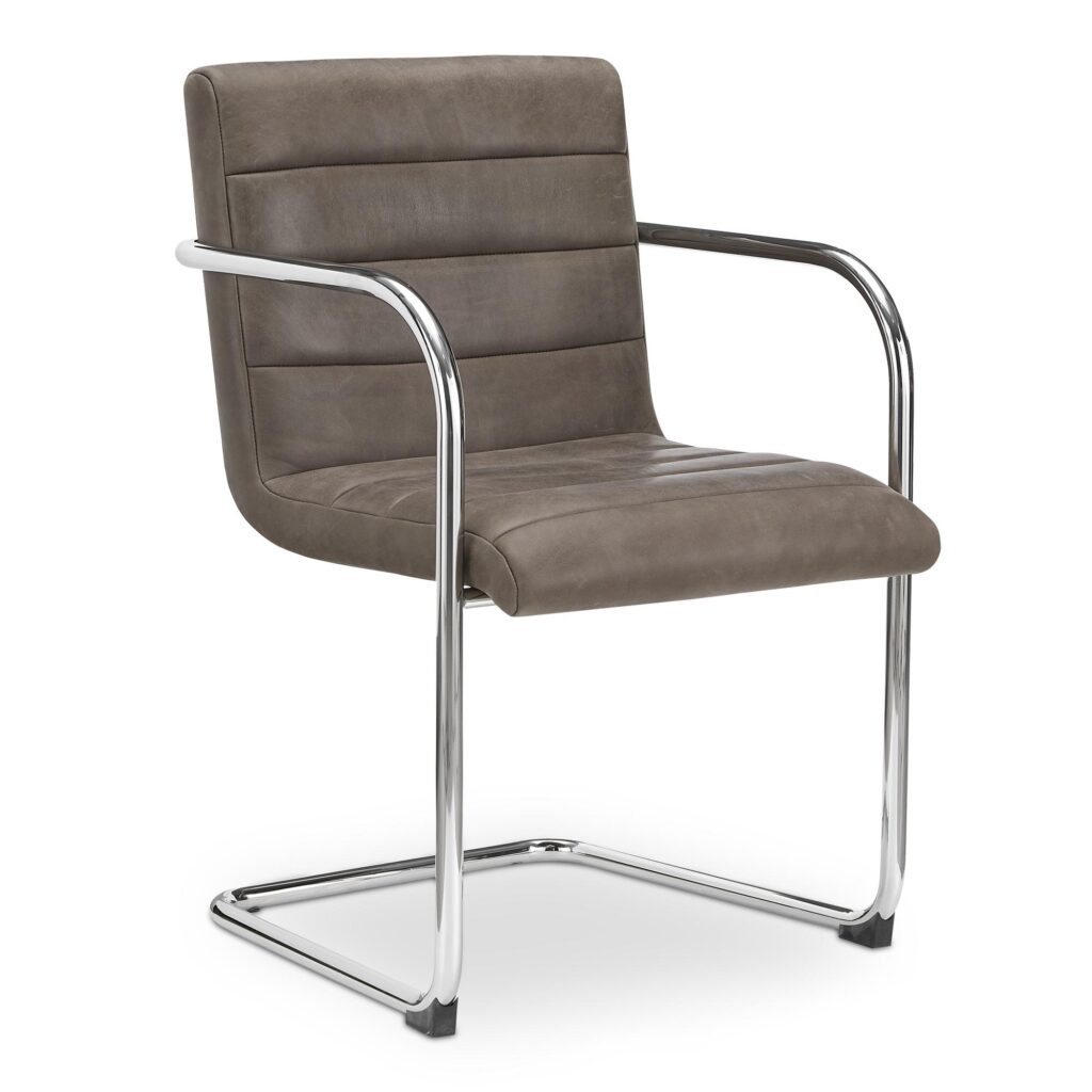 Pedro Dining Chair Dark Brown Leather Set of Two - Image 2