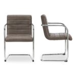 Pedro Dining Chair Dark Brown Leather Set of Two YM-1021-20 YM 1021 20 Pedro frontside shadsilo