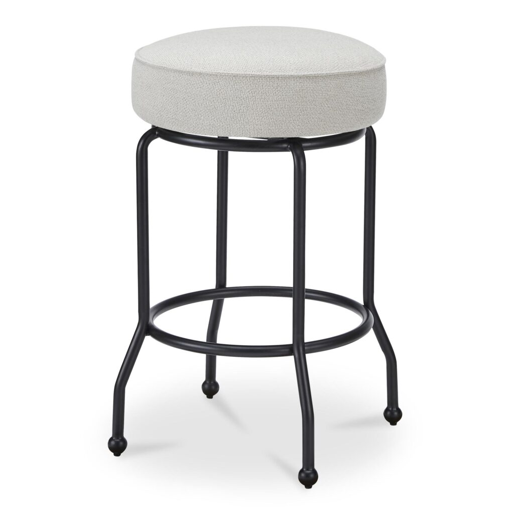 Kelsey Swivel Counter Stool Beige - Image 2