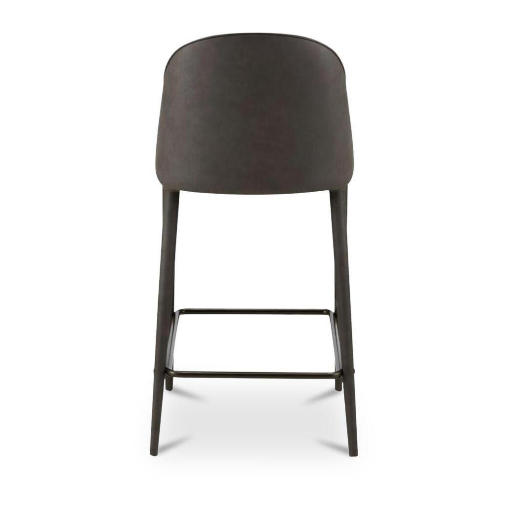 Burton Counter Stool Grey Vegan Leather 4 Burton Counter Stool Grey Vegan Leather - Image 4