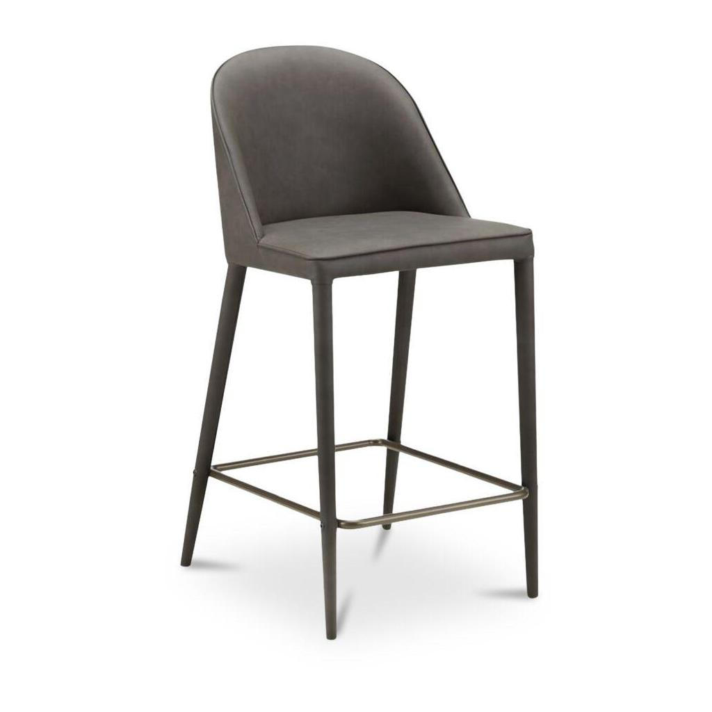 Burton Counter Stool Grey Vegan Leather 2 Burton Counter Stool Grey Vegan Leather - Image 2