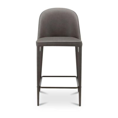Burton Counter Stool Grey Vegan Leather