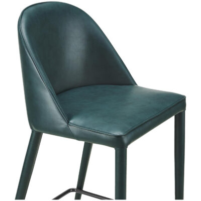 Burton Counter Stool Dark Teal Vegan Leather 14 Burton Counter Stool Dark Teal Vegan Leather YM-1033-36 YM 1033 36 Burton closeup shadsilo