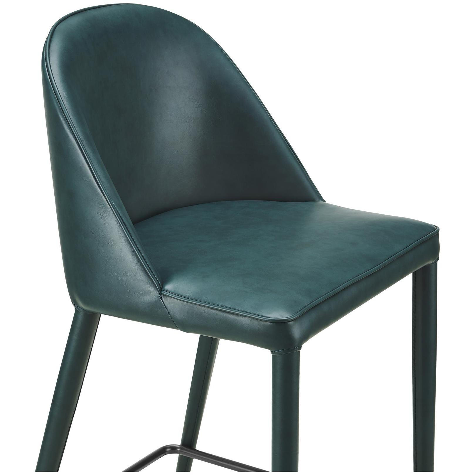 Burton Counter Stool Dark Teal Vegan Leather 6 Burton Counter Stool Dark Teal Vegan Leather - Image 6