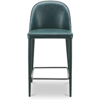Burton Counter Stool Dark Teal Vegan Leather