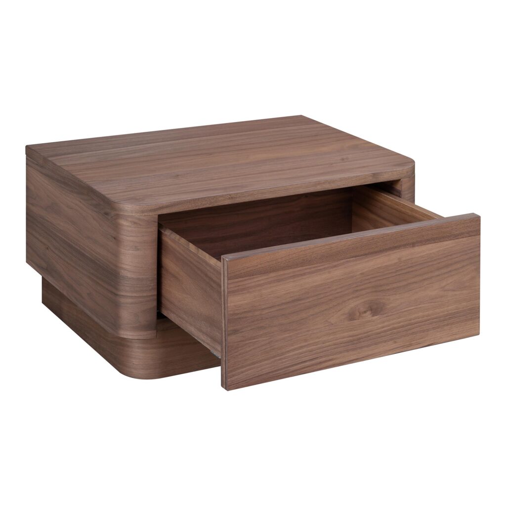 Round Off Small Nightstand Walnut - Image 3