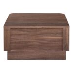 Round Off Small Nightstand Walnut YR-1001-03 YR 1001 03 04