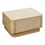 Round Off Small Nightstand Light Oak Brown YR-1001-21 YR 1001 21 01
